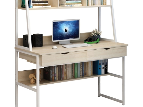 ΓΡΑΦΕΙΟ ARTELIBRE LILY FRANS MAPLE/ΛΕΥΚΟ MDF/ΜΕΤΑΛΛΟ 100X48X135CM