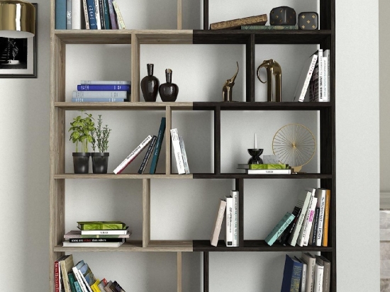 ΒΙΒΛΙΟΘΗΚΗ ARTELIBRE IDRA ΑΝΟΙΧΤΟ ΚΑΦΕ/ΣΚΟΥΡΟ ΚΑΦΕ 124X26X159CM