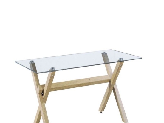 ΤΡΑΠΕΖΙ ARTELIBRE BEE ΔΙΑΦΑΝΟ/ΦΥΣΙΚΟ ΜΕΤΑΛΛΟ/ΓΥΑΛΙ 140X80X75CM