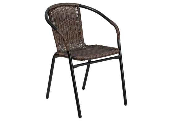 ΠΟΛΥΘΡΟΝΑ ARTELIBRE RATTAN MERCURY ΚΑΦΕ/ΜΑΥΡΟ 54X61X73CM