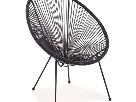 ΠΟΛΥΘΡΟΝΑ ARTELIBRE RATTAN SATURN ΜΑΥΡΟ 72X78X89CM