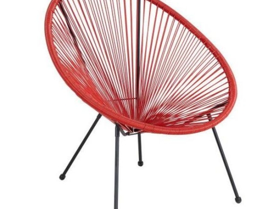 ΠΟΛΥΘΡΟΝΑ ARTELIBRE RATTAN SATURN ΜΑΥΡΟ/ΚΟΚΚΙΝΟ 72X78X89CM