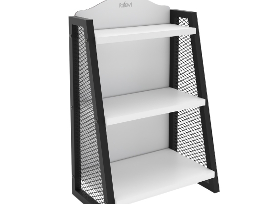 ΡΑΦΙ ARTELIBRE T-RACK ΛΕΥΚΟ/ΜΑΥΡΟ ΜΕΛΑΜΙΝΗ/ΜΕΤΑΛΛΟ 36X23X58CM