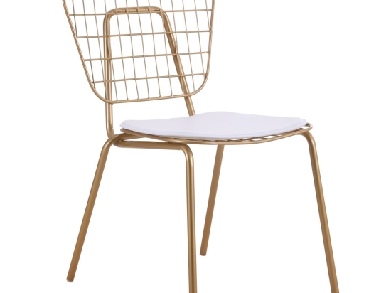 ΚΑΡΕΚΛΑ ΜΕΤΑΛΛΙΚΗ ARTELIBRE ALNUS ΜΕ ΜΑΞΙΛΑΡΙ ΧΡΥΣΟ 53X55X79CM