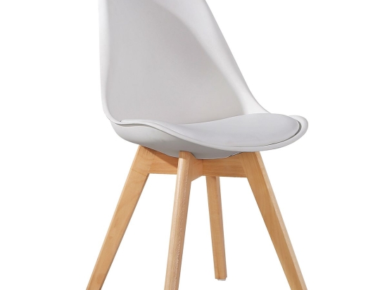 ΚΑΡΕΚΛΑ ARTELIBRE GROUGH ΛΕΥΚΟ PP/PU/ΞΥΛΟ 49X56X83CM