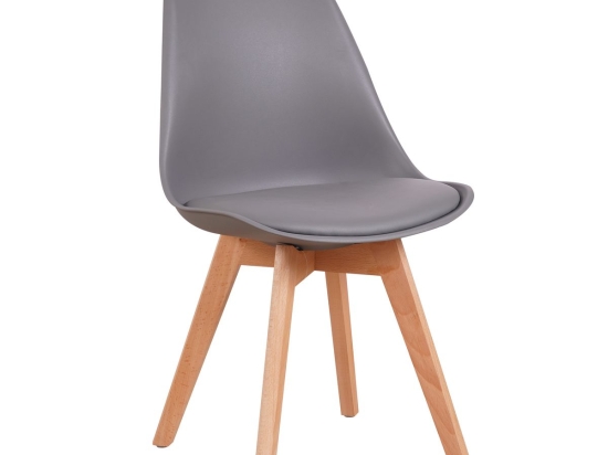 ΚΑΡΕΚΛΑ ARTELIBRE GROUGH ΓΚΡΙ PP/PU/ΞΥΛΟ 49X56X83CM