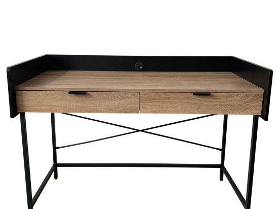 ΓΡΑΦΕΙΟ ARTELIBRE COLTUN SONOMA/ΜΑΥΡΟ ΜΕΛΑΜΙΝΗ/ΜΕΤΑΛΛΟ 123X60X86CM
