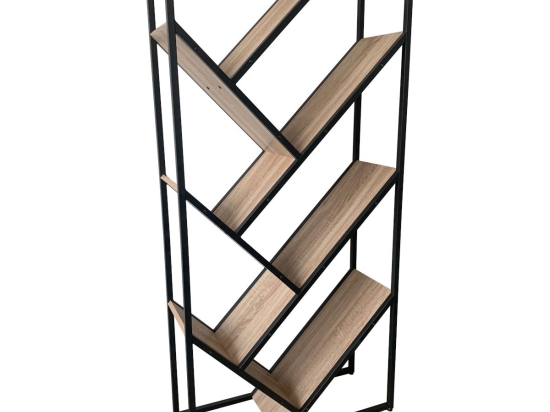ΒΙΒΛΙΟΘΗΚΗ ARTELIBRE HUD ΦΥΣΙΚΟ/ΜΑΥΡΟ PVC/ΜΕΤΑΛΛΟ 80X30X160CM
