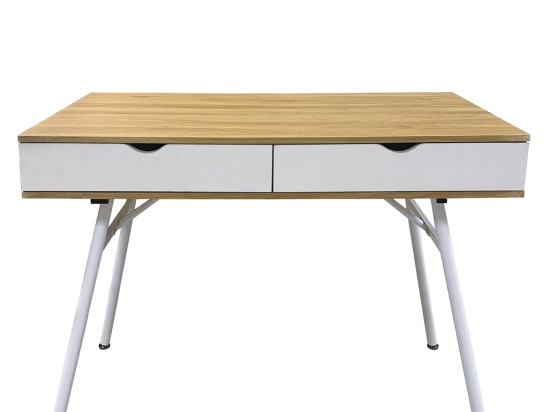 ΓΡΑΦΕΙΟ ARTELIBRE KODIAL SONOMA/ΛΕΥΚΟ PVC/ΜΕΤΑΛΛΟ 115X55X75CM