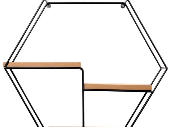 ΡΑΦΙ ΤΟΙΧΟΥ ARTELIBRE TORRE ΜΑΥΡΟ/ΦΥΣΙΚΟ MDF/ΜΕΤΑΛΛΟ 49X11X42CM