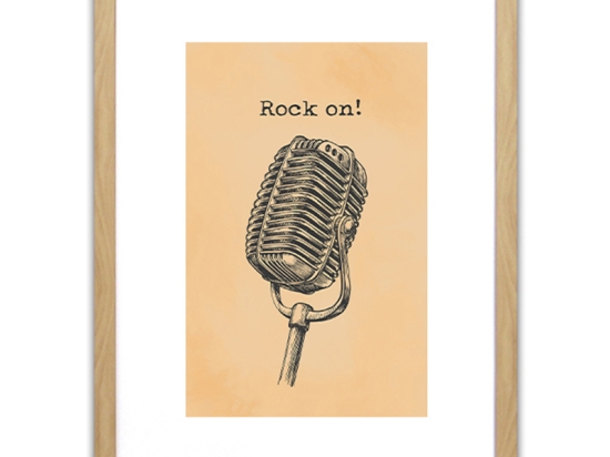ΠΙΝΑΚΑΣ ΣΕ ΚΟΡΝΙΖΑ ARTELIBRE ΠΛΑΣΤΙΚΟ 'ROCK ON!' 35X45X1.8CM