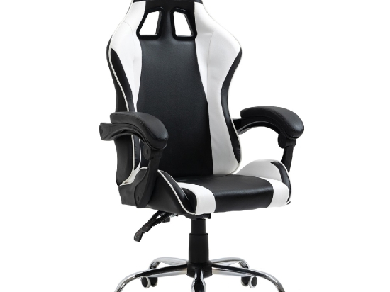 ΚΑΡΕΚΛΑ ΓΡΑΦΕΙΟΥ ARTELIBRE GAMING BRAY ΛΕΥΚΟ/ΜΑΥΡΟ PVC 67X50X120-127CM