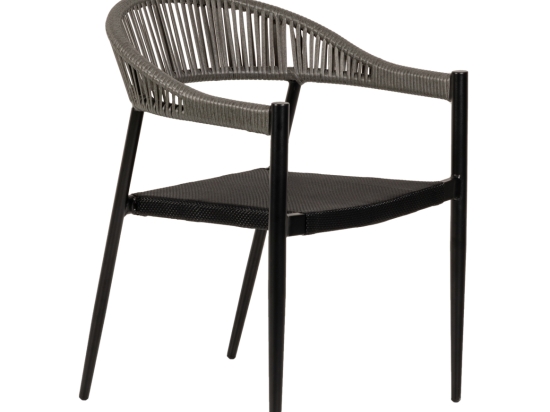 ΠΟΛΥΘΡΟΝΑ ΚΗΠΟΥ ARTELIBRE LIVINGSTONE ΜΑΥΡΟ/ΓΚΡΙ ΑΛΟΥΜΙΝΙΟ/RATTAN 56X55X76CM