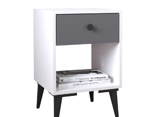 ΚΟΜΟΔΙΝΟ ARTELIBRE AMARI ΛΕΥΚΟ/ΑΝΘΡΑΚΙ ΜΟΡΙΟΣΑΝΙΔΑ 43X43X67.5CM