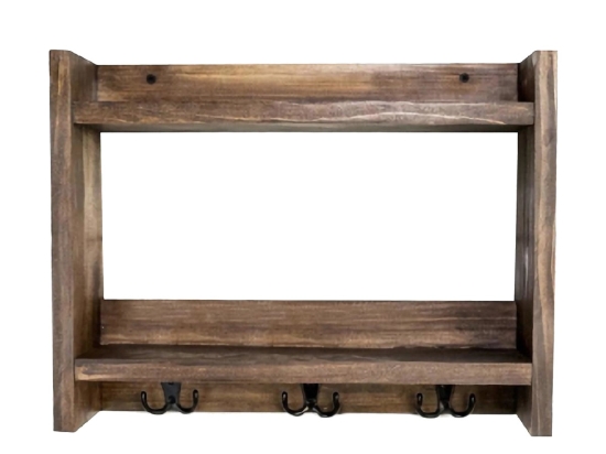 ΡΑΦΙ ΤΟΙΧΟΥ-ΚΡΕΜΑΣΤΡΑ ARTELIBRE JEFF ΚΑΡΥΔΙ ΞΥΛΟ 43X11.5X32CM