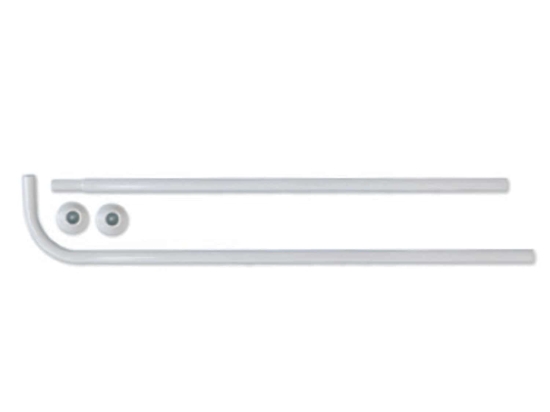 Βραχίoνας Μπάνιου Γωνιακός 03303.001 White Φ 20 mm 80Χ80 cm 80X80cm Αλουμίνιο