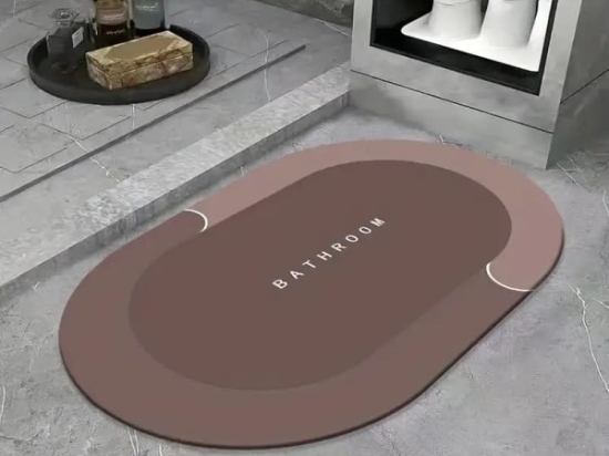 DreamHouse Πατάκι Μπάνιου Super Απορροφητικό Οβάλ Λιλά 40x60