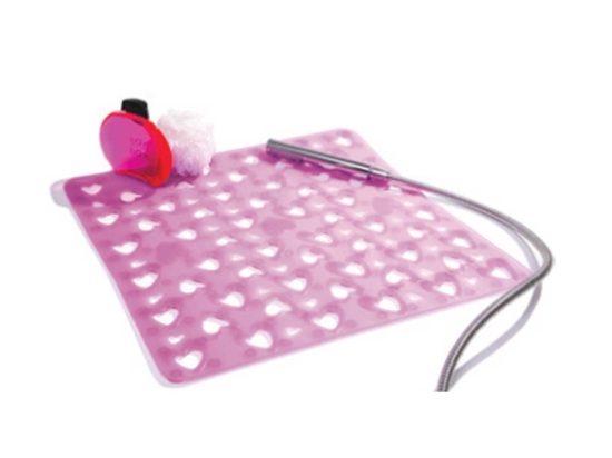 Πατάκι Αντιολισθητικό Hearts 00053.007 Pink 54Χ54 54x54cm PVC