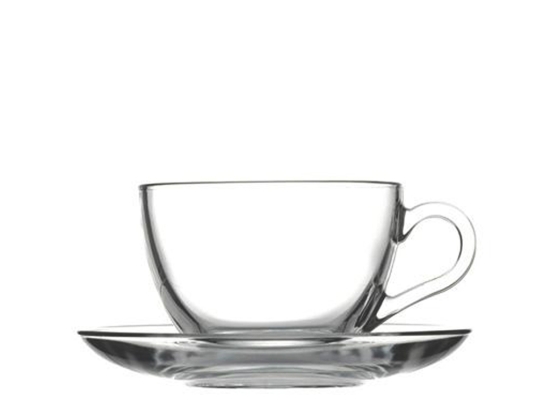 Basic διάφανη κούπα γυάλινη Cappuccino σετ έξι τεμαχίων 13.7x6.5 εκ