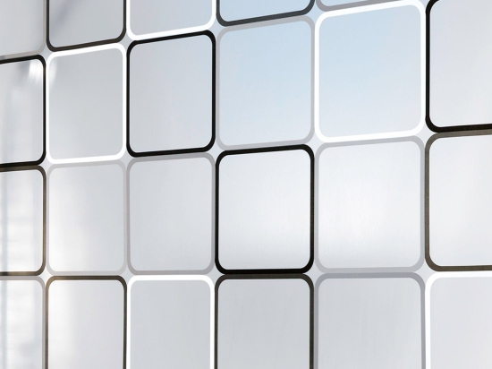 Κουρτίνα Μπάνιου Frame 00746.001 White 180X200 cm Spirella 180Πx200Υ 180x200cm PEVA