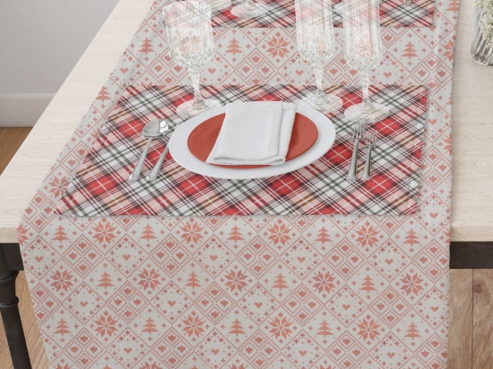 Borea Καρέ Χριστουγεννιάτικο Feliz 90 x 90 cm Μπεζ