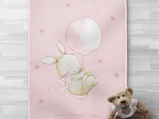 Borea Κουβέρτα Κούνιας Sweet Dreams Baby Ροζ 100 x 140 cm Ροζ