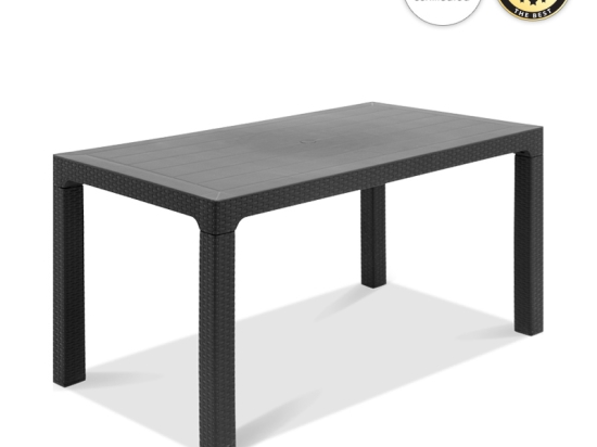 ΤΡΑΠΕΖΙ ΚΗΠΟΥ ADLER MEGAPAP ΑΠΟ PP ΧΡΩΜΑ ΑΝΘΡΑΚΙ 140X80X74ΕΚ.