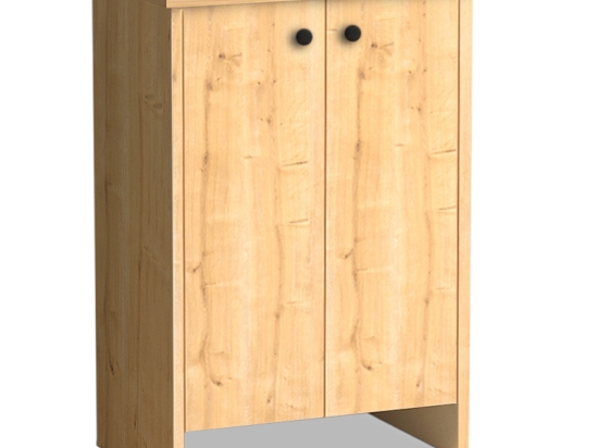 ΠΑΠΟΥΤΣΟΘΗΚΗ ΜΕΛΑΜΙΝΗΣ SOLE MEGAPAP 12 ΖΕΥΓΩΝ ΧΡΩΜΑ PINE OAK 58X38X82ΕΚ.