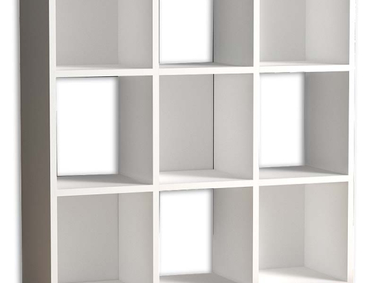 ΒΙΒΛΙΟΘΗΚΗ CUBE MEGAPAP ΑΠΟ ΜΕΛΑΜΙΝΗ ΧΡΩΜΑ ΛΕΥΚΟ 90X30X90ΕΚ.