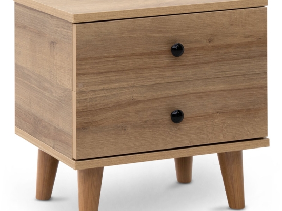 ΚΟΜΟΔΙΝΟ LUCE MEGAPAP ΑΠΟ ΜΕΛΑΜΙΝΗ ΧΡΩΜΑ PINE OAK 45X35X47ΕΚ.