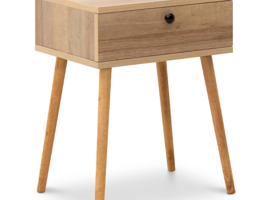ΚΟΜΟΔΙΝΟ PAULINE MEGAPAP ΜΕΛΑΜΙΝΗΣ ΧΡΩΜΑ PINE OAK 45X35X61ΕΚ.