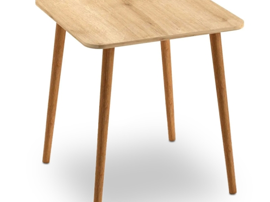 ΤΡΑΠΕΖΙ KARE MEGAPAP ΑΠΟ ΜΕΛΑΜΙΝΗ ΧΡΩΜΑ OAK 70X70X72ΕΚ.