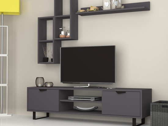 ΣΥΝΘΕΣΗ ΤΗΛΕΟΡΑΣΗΣ LONSA MEGAPAP ΧΡΩΜΑ ΓΚΡΙ 160X35X40ΕΚ.