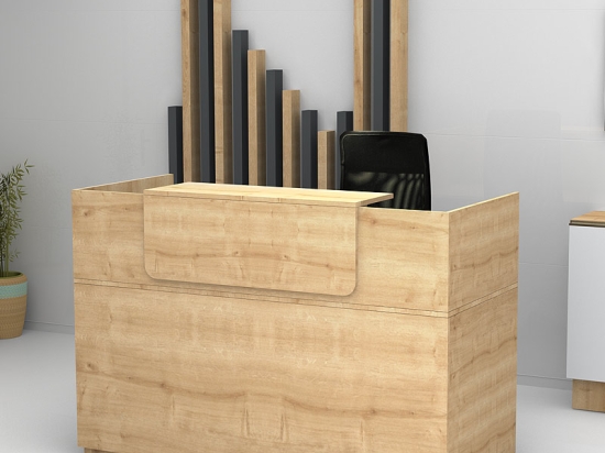 ΓΡΑΦΕΙΟ RECEPTION LEMMON MEGAPAP ΧΡΩΜΑ ΦΥΣΙΚΟ ΟΞΙΑΣ 200X70X110ΕΚ.