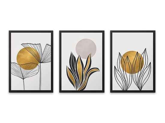 ΠΙΝΑΚΑΣ "PLANTS" MEGAPAP 3 ΤΜΧ. ΣΕ ΠΛΑΙΣΙΟ 35X45X2ΕΚ.