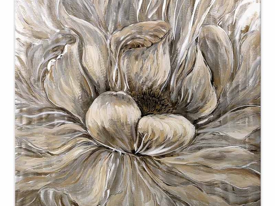 ΠΙΝΑΚΑΣ ΣΕ ΚΑΜΒΑ "GOLDEN FLOWERS" MEGAPAP ΨΗΦΙΑΚΗΣ ΕΚΤΥΠΩΣΗΣ 100X100X3ΕΚ.