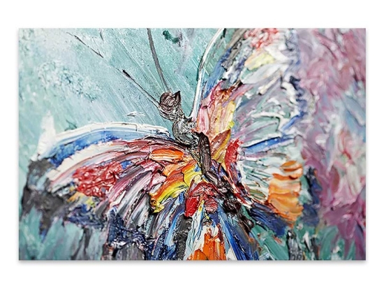 ΠΙΝΑΚΑΣ ΣΕ ΚΑΜΒΑ "COLORFUL BUTTERFLY" MEGAPAP ΨΗΦΙΑΚΗΣ ΕΚΤΥΠΩΣΗΣ 90X60X3ΕΚ.