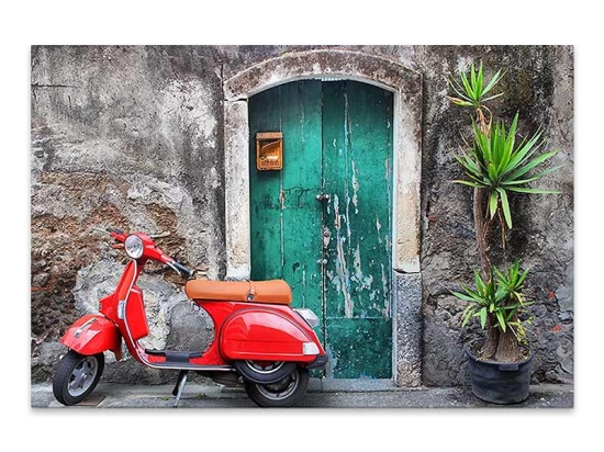 ΠΙΝΑΚΑΣ ΣΕ ΚΑΜΒΑ "RED VESPA" MEGAPAP ΨΗΦΙΑΚΗΣ ΕΚΤΥΠΩΣΗΣ 60X40X3ΕΚ.