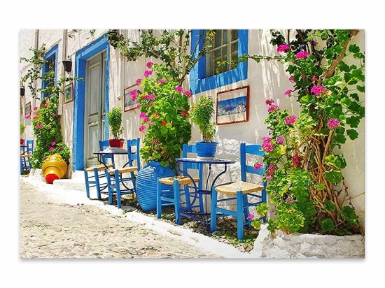 ΠΙΝΑΚΑΣ ΣΕ ΚΑΜΒΑ "GREEK STREET TAVERN" MEGAPAP ΨΗΦΙΑΚΗΣ ΕΚΤΥΠΩΣΗΣ 60X40X3ΕΚ.