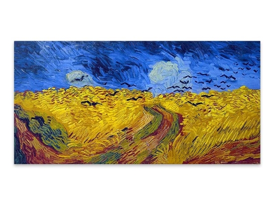 ΠΙΝΑΚΑΣ ΣΕ ΚΑΜΒΑ "WHEAT AND CROWS" MEGAPAP ΨΗΦΙΑΚΗΣ ΕΚΤΥΠΩΣΗΣ 100X50X3ΕΚ.