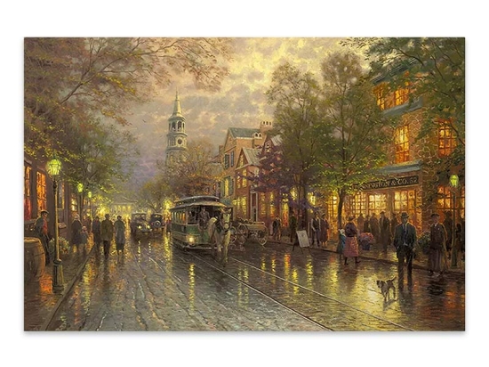ΠΙΝΑΚΑΣ ΣΕ ΚΑΜΒΑ "WET STREETS" MEGAPAP ΨΗΦΙΑΚΗΣ ΕΚΤΥΠΩΣΗΣ 75X50X3ΕΚ.