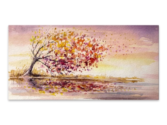 ΠΙΝΑΚΑΣ ΣΕ ΚΑΜΒΑ "TREE IN THE WIND" MEGAPAP ΨΗΦΙΑΚΗΣ ΕΚΤΥΠΩΣΗΣ 140X70X3ΕΚ.