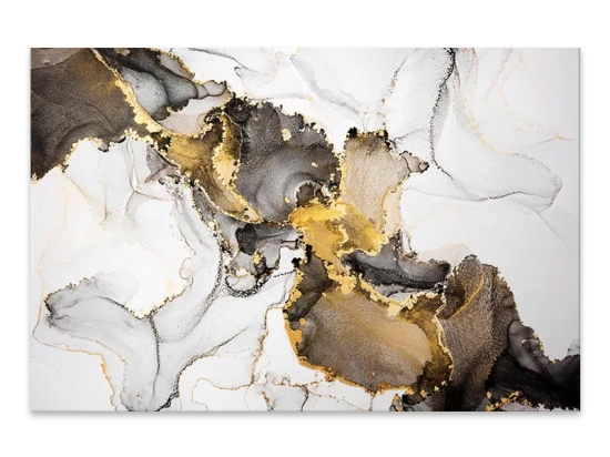 ΠΙΝΑΚΑΣ ΣΕ ΚΑΜΒΑ "ABSTRACT GOLDEN DREAM" MEGAPAP ΨΗΦΙΑΚΗΣ ΕΚΤΥΠΩΣΗΣ 140X70X3ΕΚ.