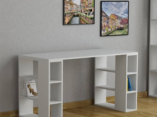 ΓΡΑΦΕΙΟ ΕΡΓΑΣΙΑΣ COLMAR MEGAPAP ΧΡΩΜΑ ΛΕΥΚΟ 140X60X75ΕΚ