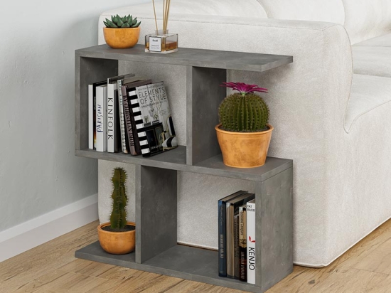 ΒΟΗΘΗΤΙΚΟ ΤΡΑΠΕΖΑΚΙ HOMEMANIA MEGAPAP ΧΡΩΜΑ ΓΚΡΙ ΡΕΤΡΟ 60X20X60ΕΚ.