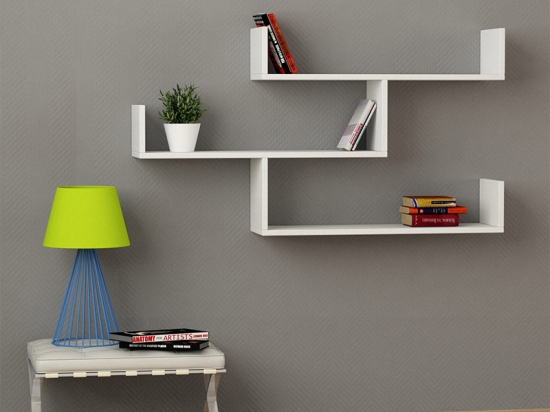 ΡΑΦΙΕΡΑ ΤΟΙΧΟΥ TIBET MEGAPAP ΜΕΛΑΜΙΝΗΣ ΧΡΩΜΑ ΛΕΥΚΟ 119X22X66ΕΚ.
