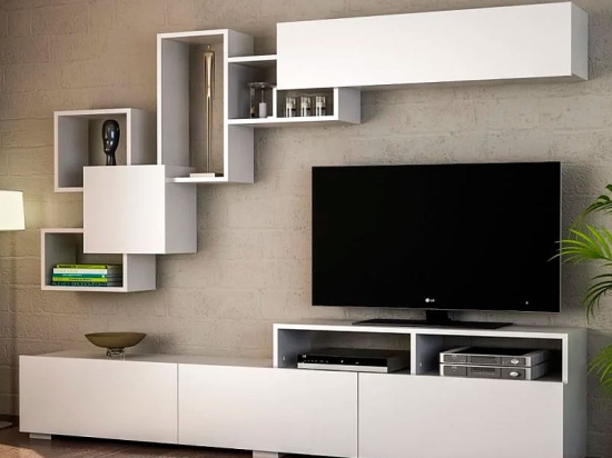 ΣΥΝΘΕΣΗ ΤΗΛΕΟΡΑΣΗΣ STAMATIA MEGAPAP ΧΡΩΜΑ ΛΕΥΚΟ 210X36,8X46,8ΕΚ.