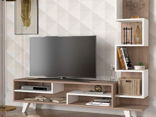 ΕΠΙΠΛΟ ΤΗΛΕΟΡΑΣΗΣ GRANADA MEGAPAP ΧΡΩΜΑ ΛΕΥΚΟ - CORDOBA 149,5X29,5X120ΕΚ.