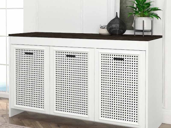ΜΠΟΥΦΕΣ ΜΕΛΑΜΙΝΗΣ GALATEA MEGAPAP ΧΡΩΜΑ ΛΕΥΚΟ - ΜΑΥΡΟ REBAB 120X45X75ΕΚ.