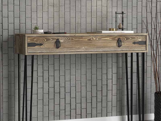 ΚΟΝΣΟΛΑ ΜΕΛΑΜΙΝΗΣ OSLO MEGAPAP ΧΡΩΜΑ VINTAGE PATIK 120X35X90ΕΚ.